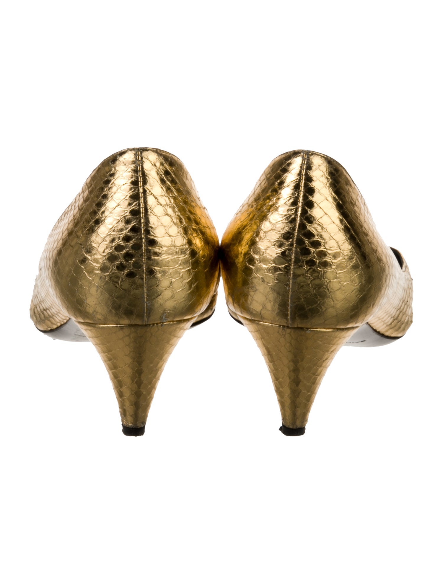 Saint Laurent Leather Animal Print Pumps